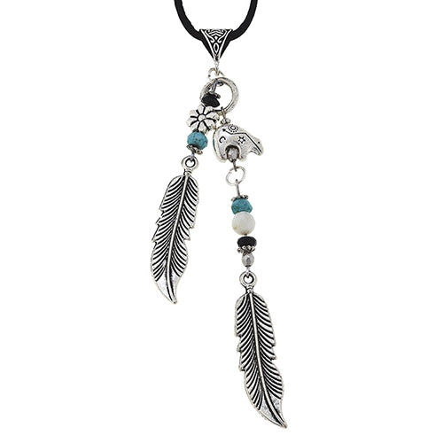 Vision Hawk Beaded Charm Necklace