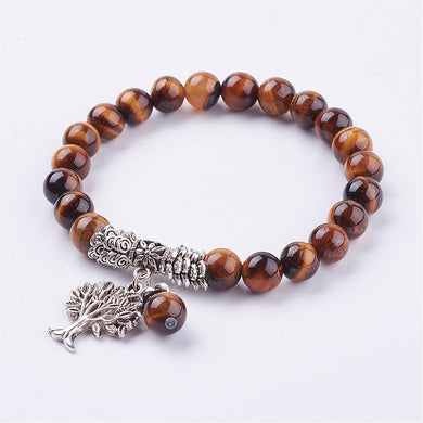 Tiger Eye Tree Bracelet