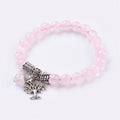 Rose Quartz Tree Bracelet