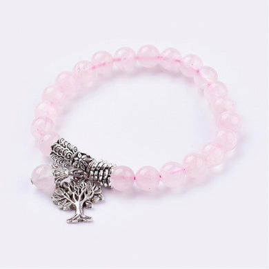 Rose Quartz Tree Bracelet