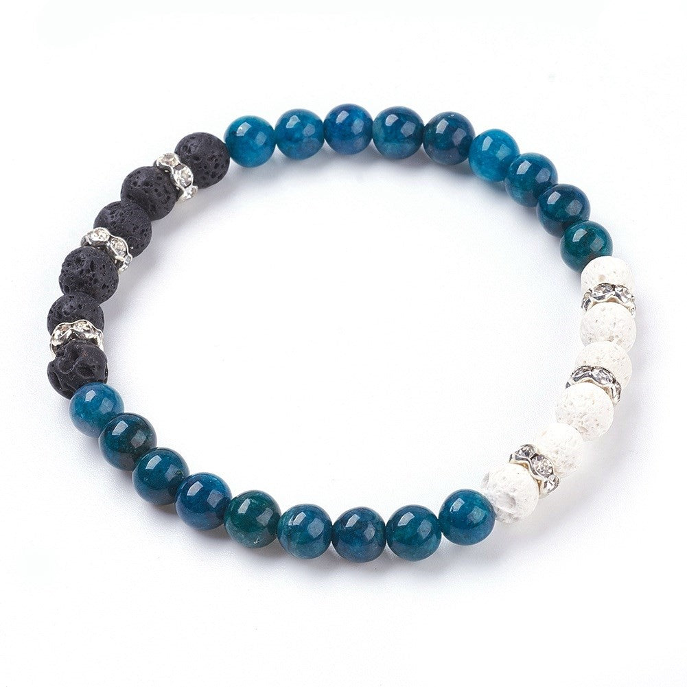 Apatite 6mm Fancy Bracelet