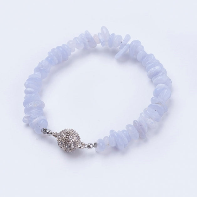 Blue Chalcedony Chip Bracelet