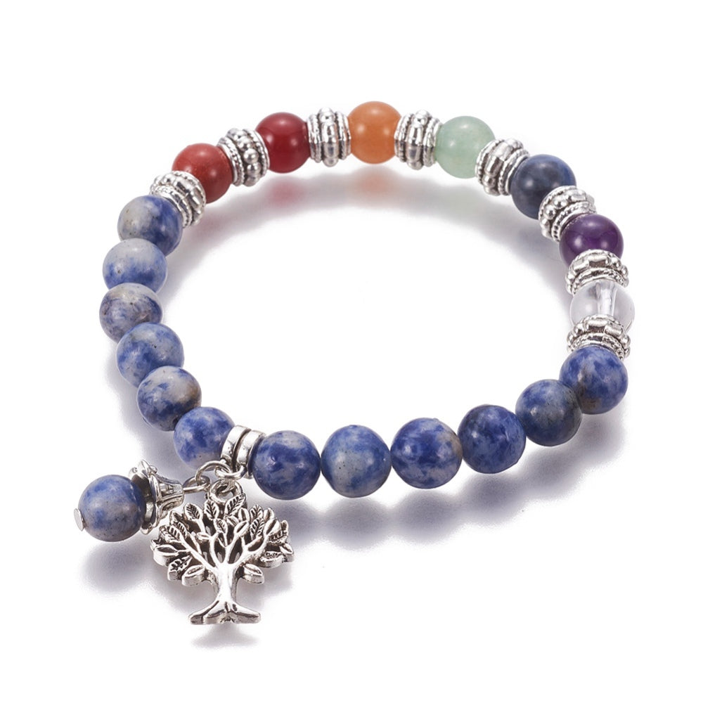 Blue Spot Tree Chakra Bracelet