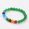 Green Agate Chakra Rhinestone Bracelet