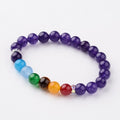 Purple Jade Chakra Rhinestone Bracelet