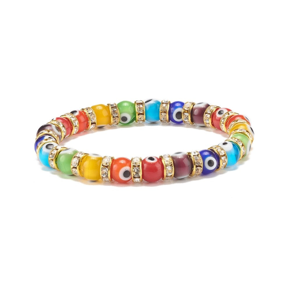 Evil Eye Chakra Gold Bracelet