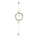 Gemstone Chip with Crystal  Moon Suncatcher - Green