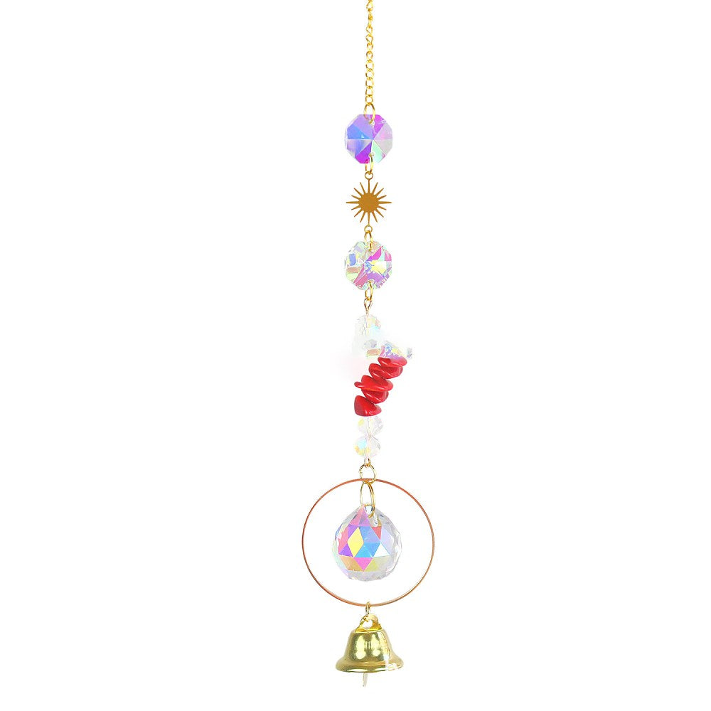 Red and Clear Bell Suncatcher