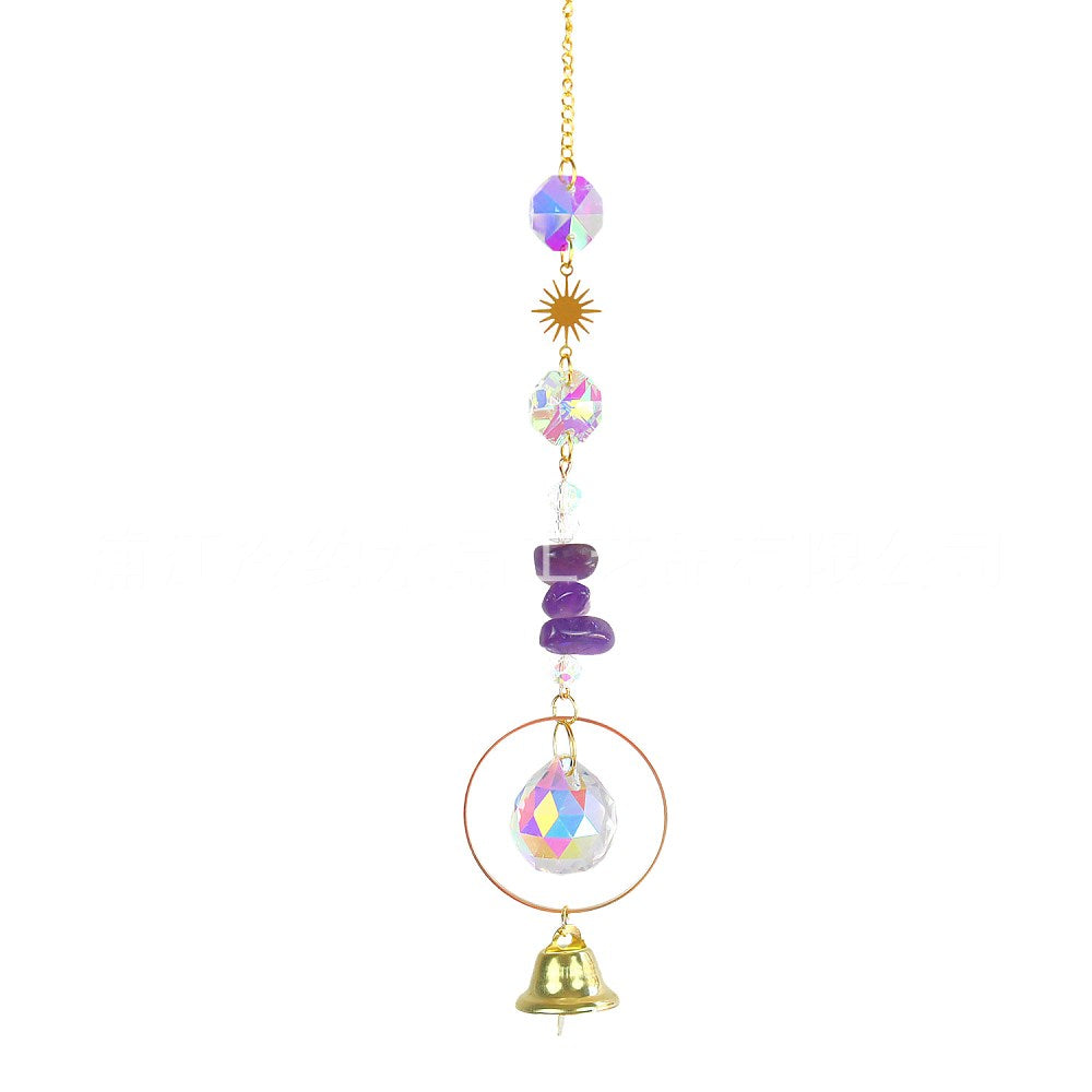 Purple and Clear Bell Suncatcher