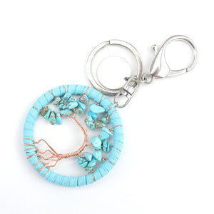 Turquoise Tree Keychain