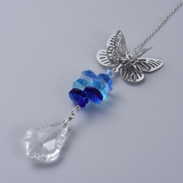 Blue Butterfly Prism Suncatcher