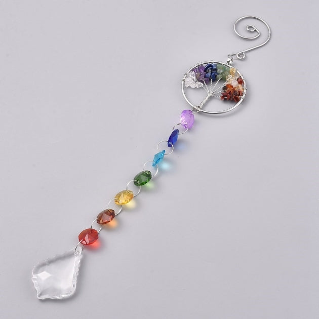 Chakra Gemstone Tree with Prism Suncatcher