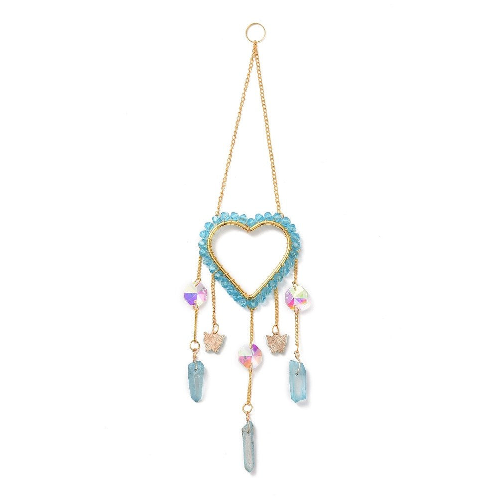 Aqua Heart Suncatcher