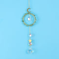 Aventurine Circle Star Moon Suncatcher