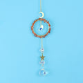 Carnelian Circle Star Moon Suncatcher