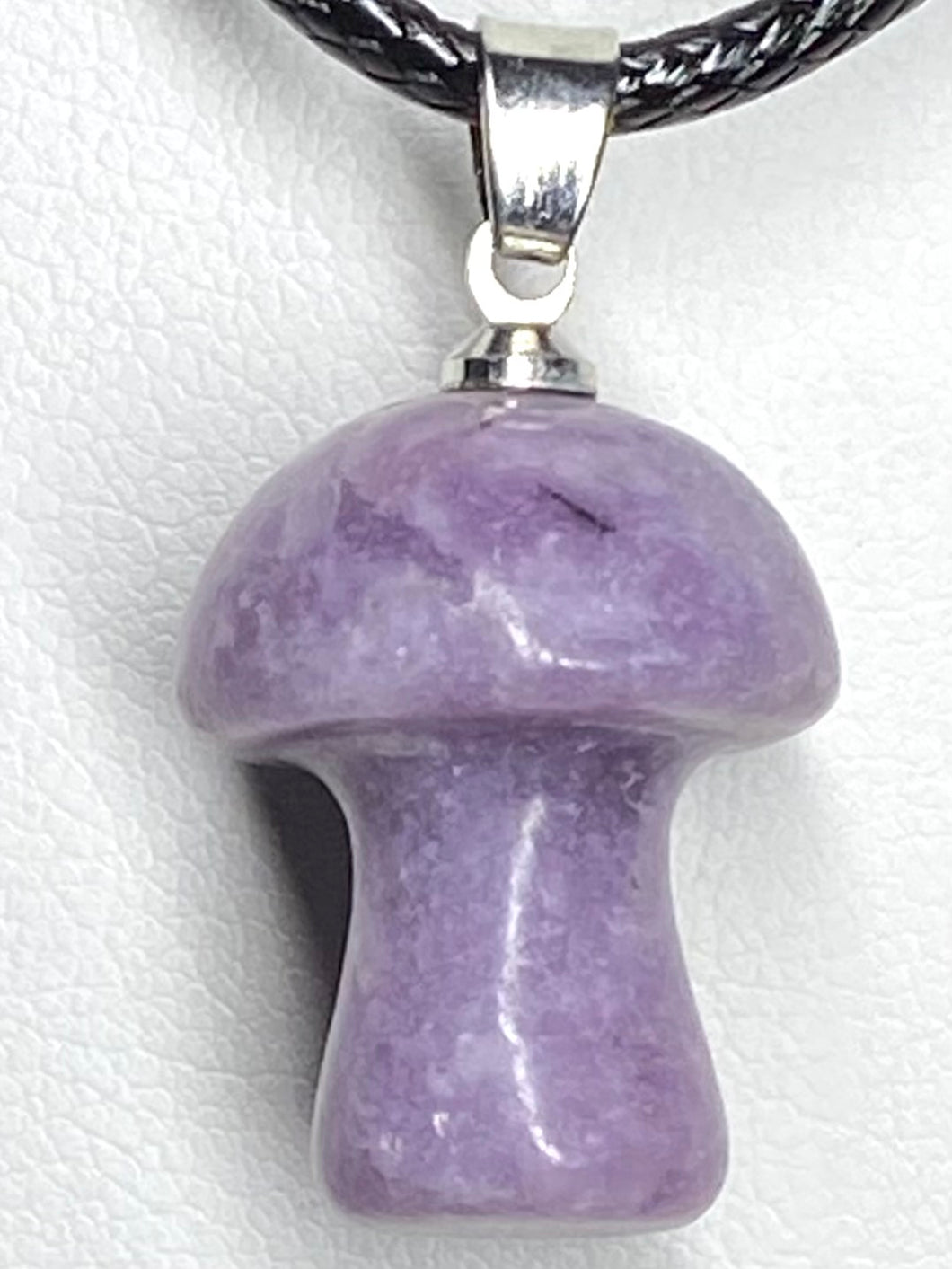 Lepidolite Mushroom Pendant