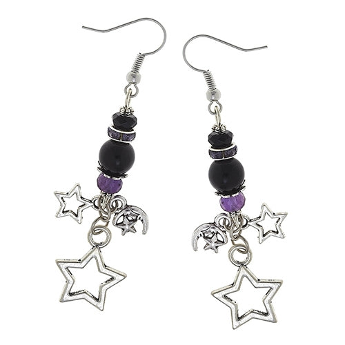 Protection Earring Moon and Stars