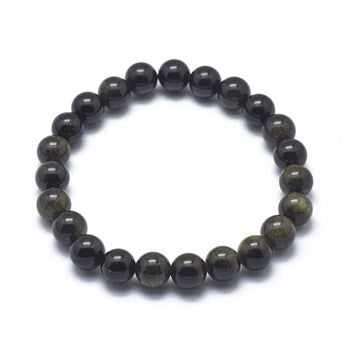 Golden Sheen Obsidian Bracelet