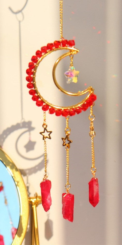 Red Moon Star Suncatcher