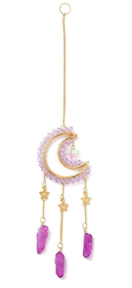 Pink Moon Star Suncatcher