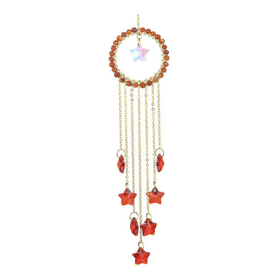 Red Agate Star Suncatcher